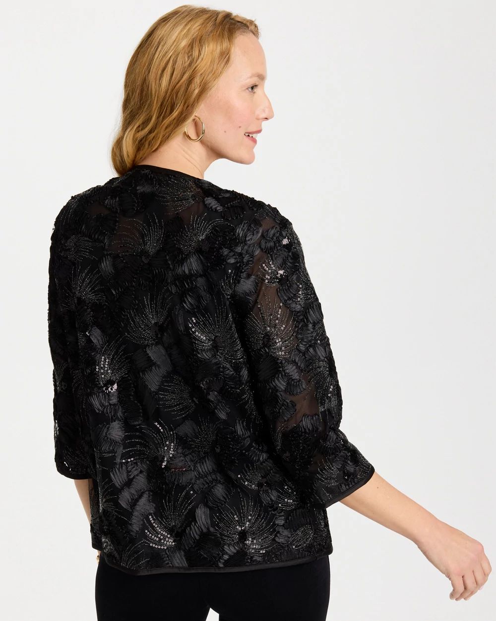 Travelers™ Collection Sequin Mesh Soutache Jacket | Chico's